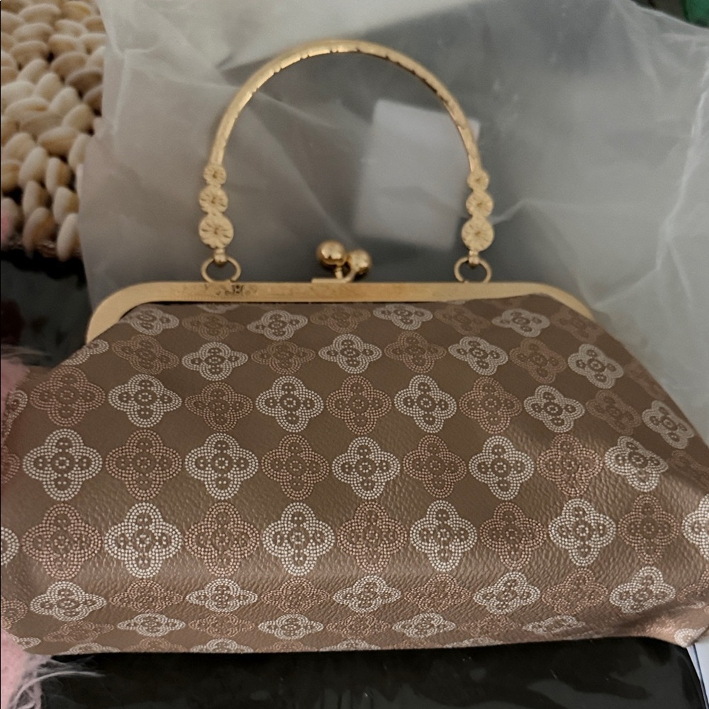 Elegant Brown Patterned Handbag